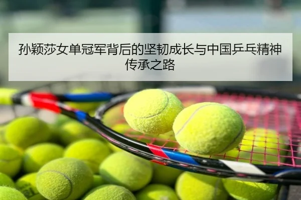 孙颖莎女单冠军背后的坚韧成长与中国乒乓精神传承之路